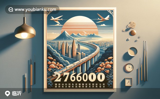 臨沂地區(qū)特色與郵政元素融合，展現(xiàn)豐富的自然和文化遺產(chǎn)，沂蒙山景、煎餅與桃花栩栩如生