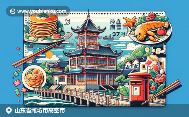 濰坊高密風(fēng)箏文化與葡萄園美景融合，膠東老街歷史之韻，郵政元素點(diǎn)綴