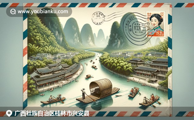 桂林興安縣：靈渠、Merryland度假區(qū)和竹筏漂流的風(fēng)情攬描，融入中國郵政文化元素