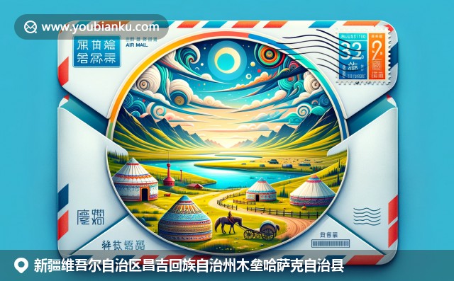 木壘哈薩克自治縣自然與文化的完美融合，展現(xiàn)草原、湖泊和哈薩克氈房，傳遞地區(qū)獨特之美