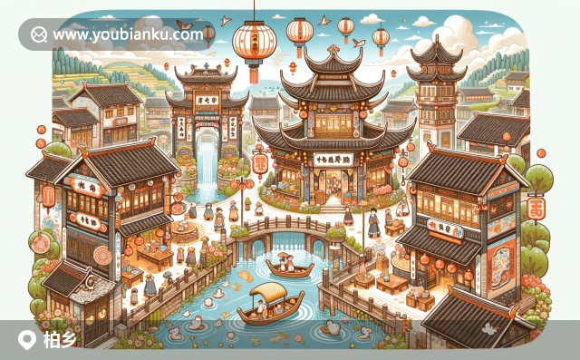 河北省邢臺市柏鄉(xiāng)縣全景：古建筑群、誘人美食與郵票主題航空信封