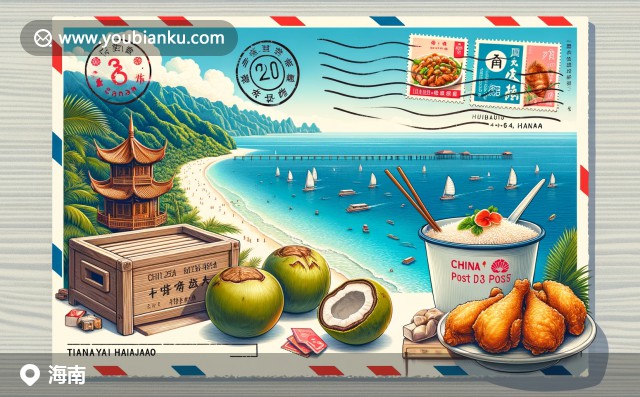 烏海市海南區(qū)特色插畫(huà)：黃河、蒙古包、烏海湖與郵政元素的完美融合，顯示016000郵編地區(qū)