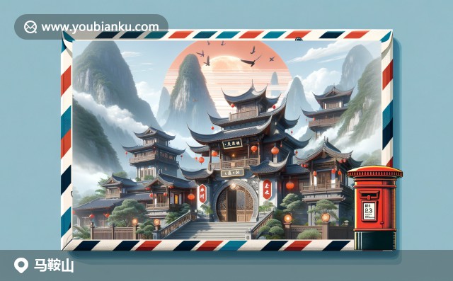 馬鞍山采石磯，歷史詩(shī)意和現(xiàn)代郵政元素交融，展現(xiàn)地域文化和郵政特色